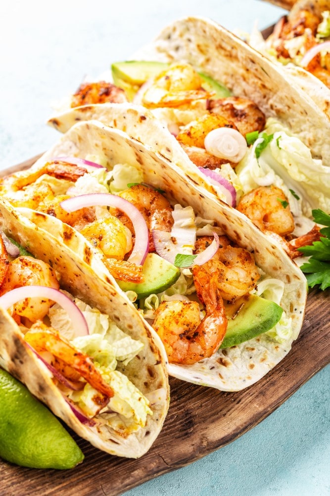 Shrimp Tacos with creamy sauce