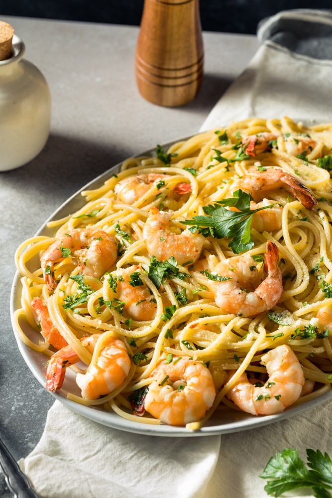 spicy shrimp spaghetti