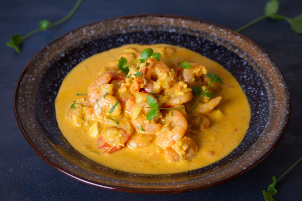 Healthy Shrimp Curry with Coconut Milk
