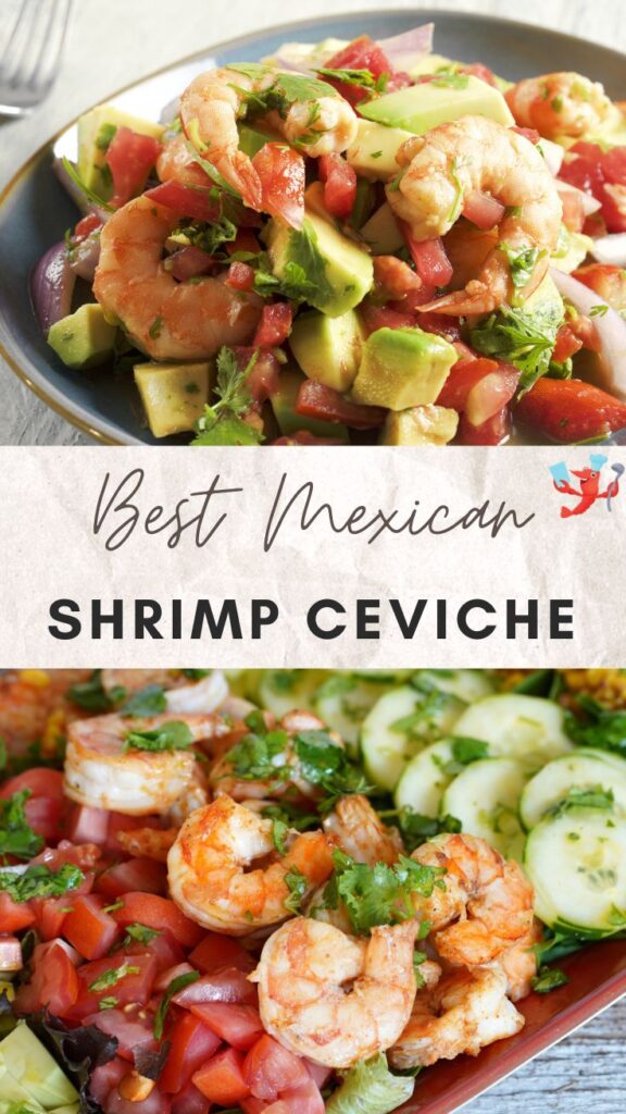 Refreshing Shrimp Ceviche in a serving plate