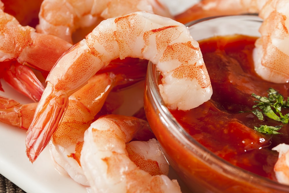 Shrimp Cocktail Recipe served with the sauce