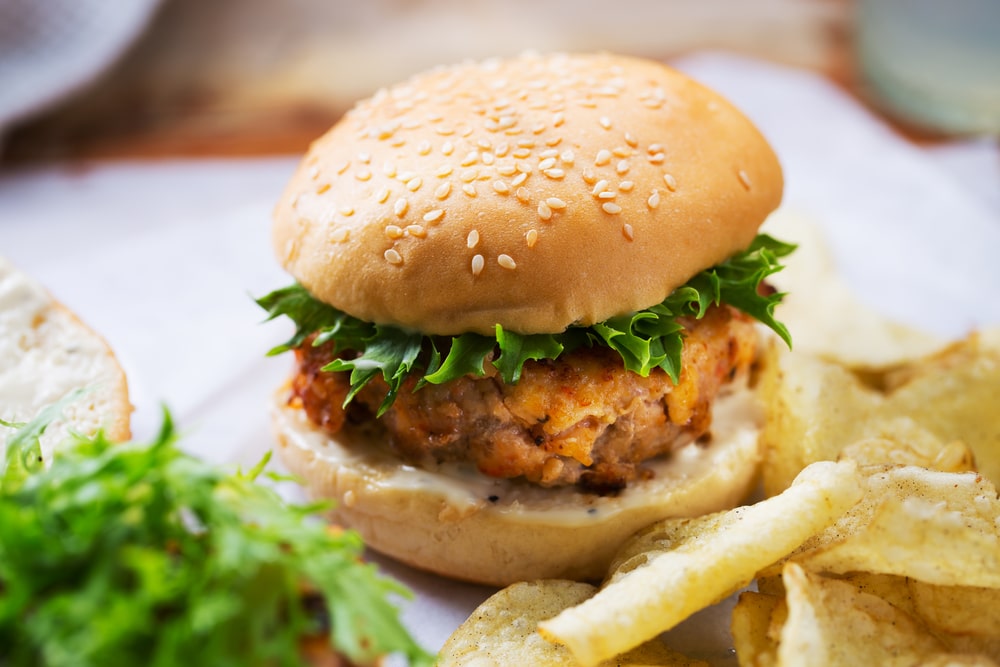 Crispy Shrimp Burgers with Mayo