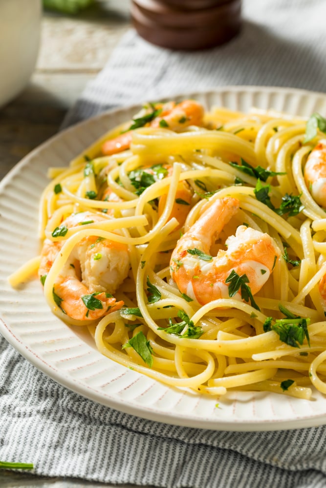 lemon garlic shrimp pasta