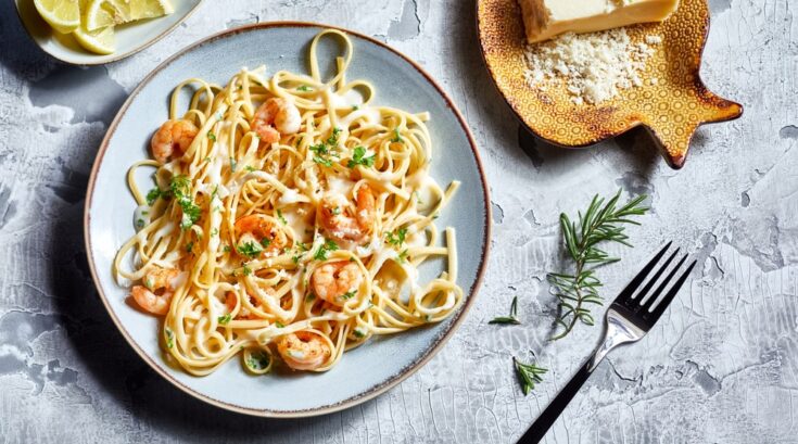 Creamy Lobster Shrimp Pasta