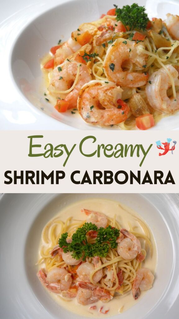 Easy Creamy Shrimp Carbonara