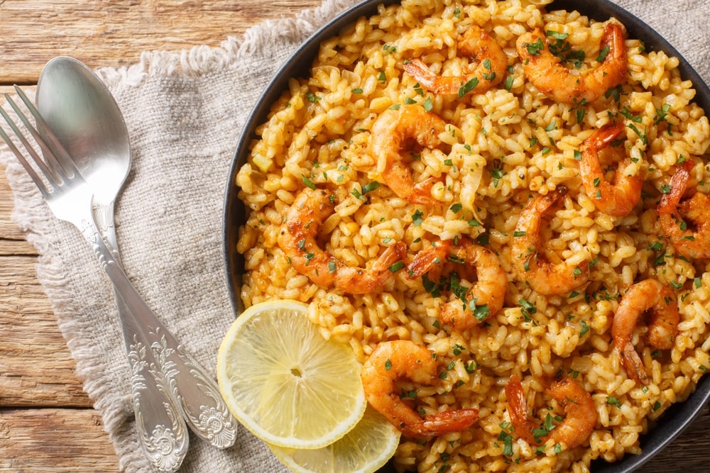 Easy shrimp risotto