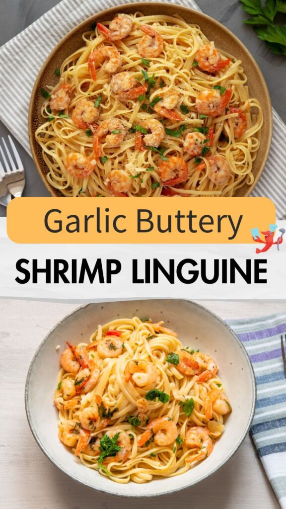 creamy buttery shrimp linguine