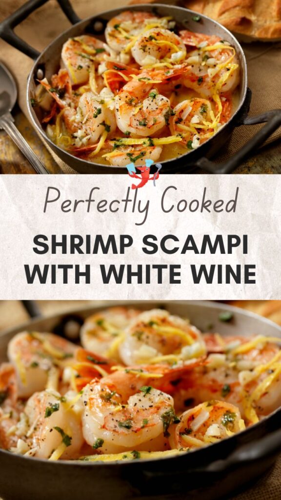 Creamy shrimp scampi with white wine