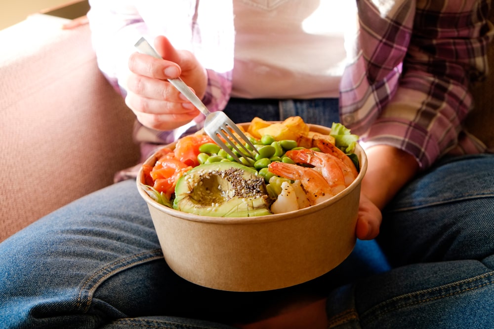 Easy Shrimp Poke bowl