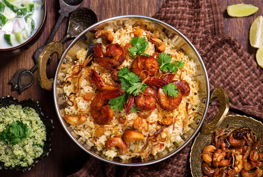 Easy shrimp biryani recipe