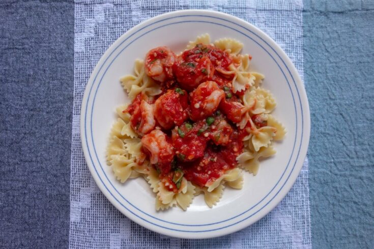 Easy shrimp bowtie pasta recipe