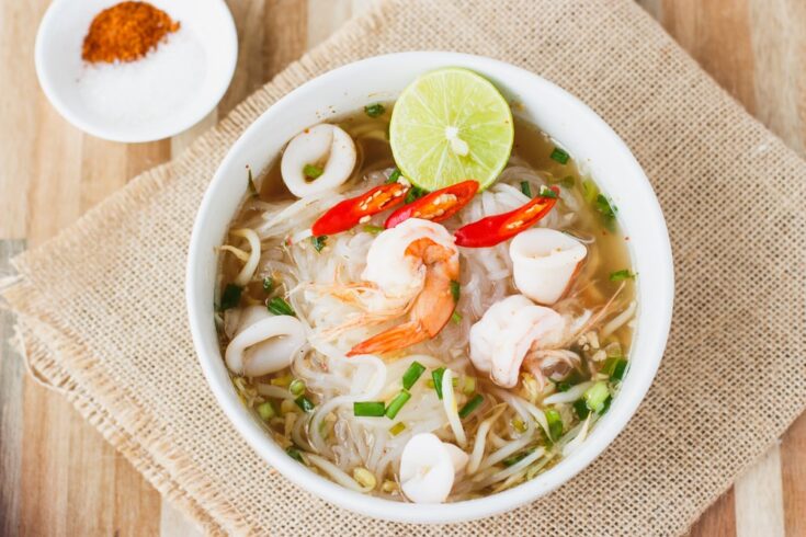 Quick Shrimp Pho with Vegetables