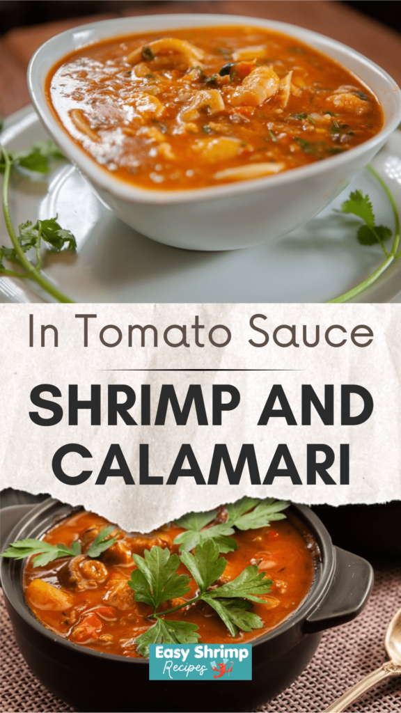 shrimp and calamari in tomato sauce