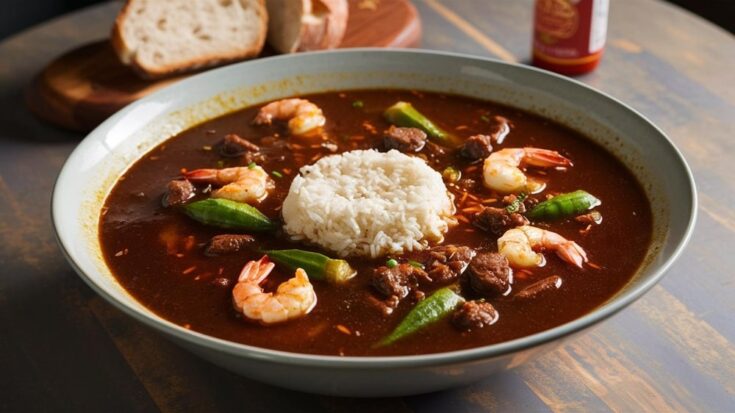 Easy Spicy Cajun Shrimp and Okra Gumbo