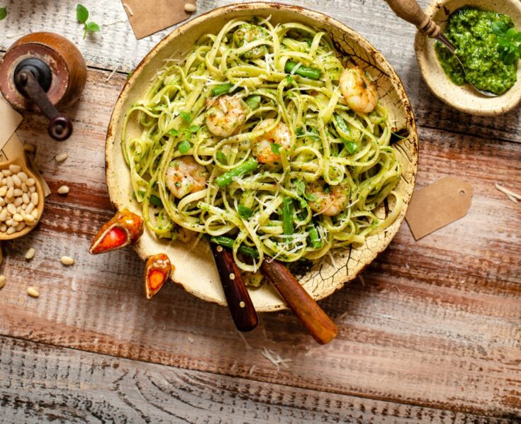 Easy Shrimp Pesto Pasta sauce