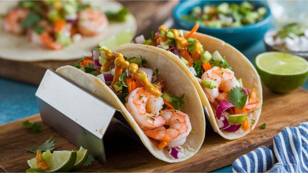 Easy Shrimp Tacos with Coleslaw