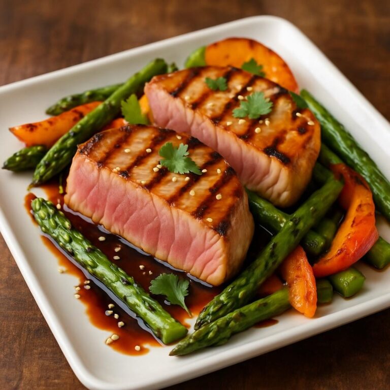 Grilled Ahi Tuna Steaks with CitrusSoy Marinade