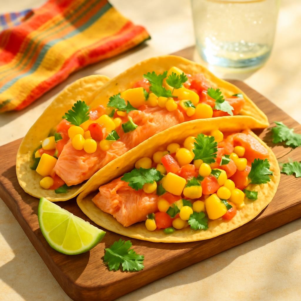 Salmon-Tacos-with-Mango-Corn-Salsa