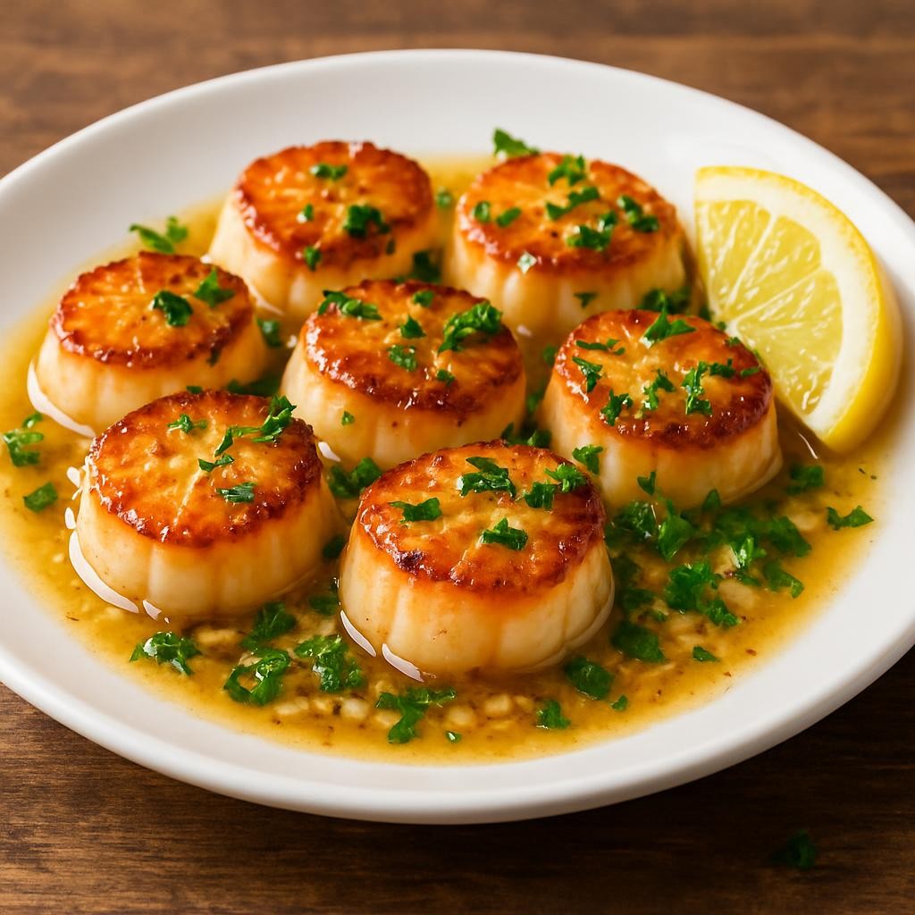 Seared Scallops with Garlic Butter