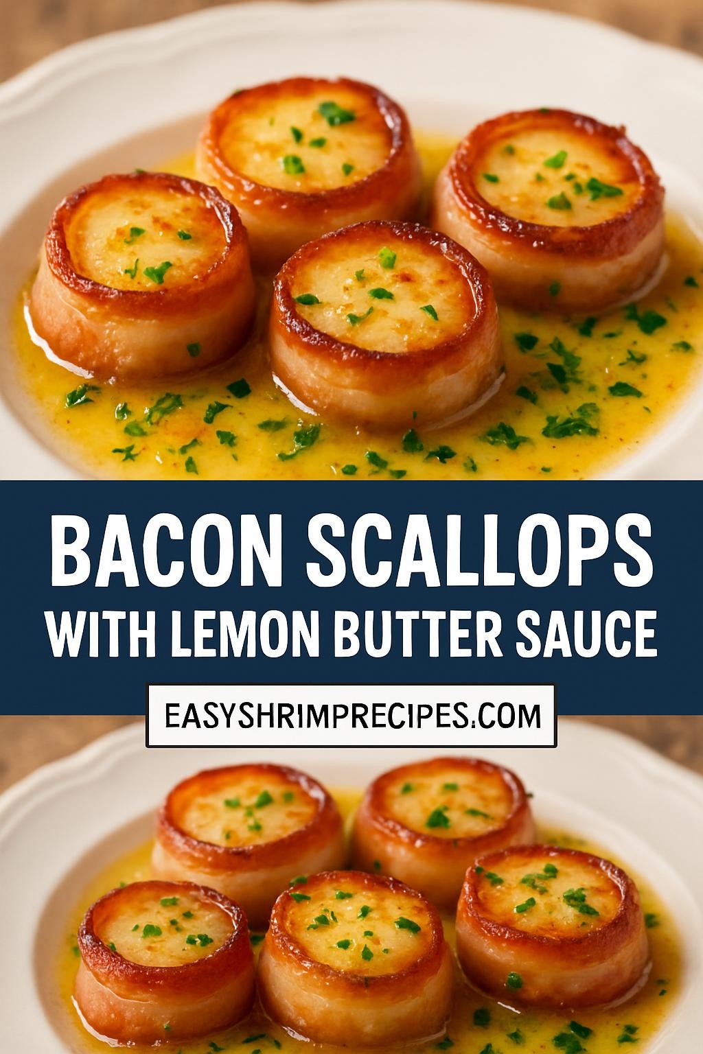 Bacon Scallops with Lemon Butter Sauce