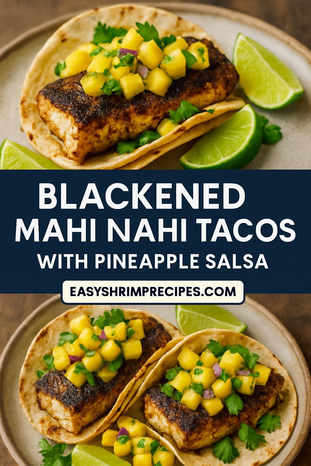 Blackened Mahi Mahi Tacos with Pineapple Salsa