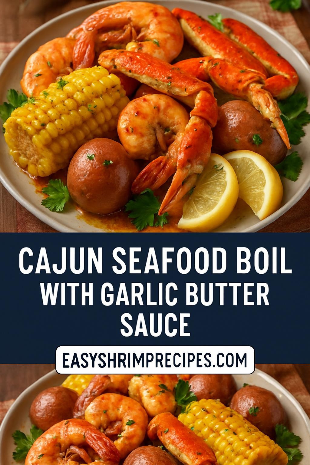 Cajun Seafood Boil with Garlic Butter Sauce