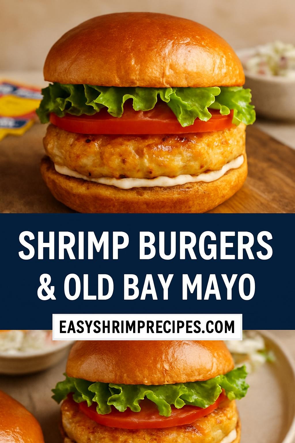 Shrimp Burgers with Old Bay Mayo