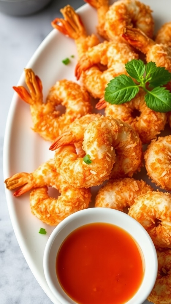 Coconut shrimp with sweet chili sauce