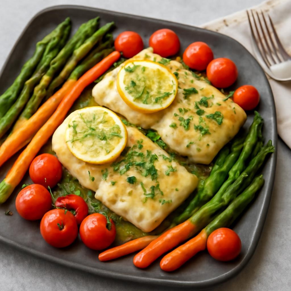 Baked Grouper with Garlic Lemon Butter