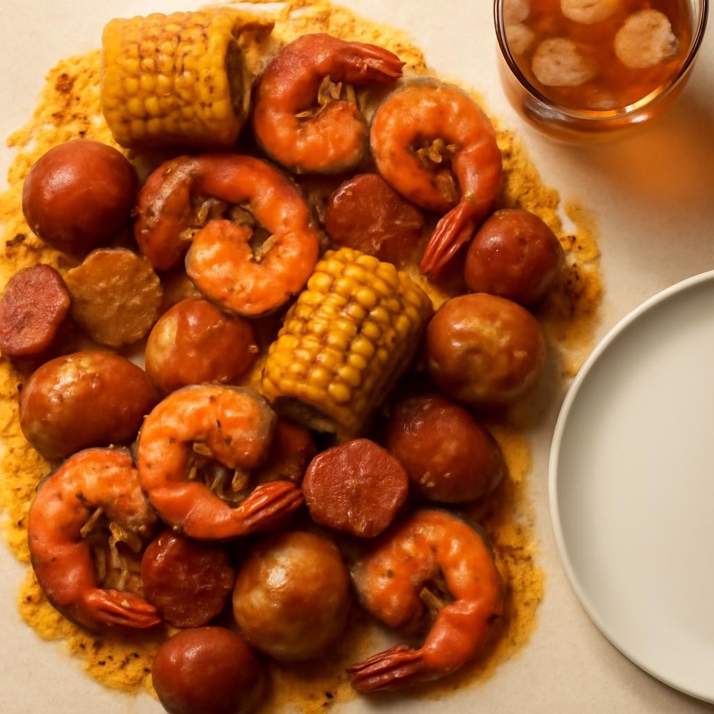 Cajun Seafood Boil with Garlic Butter Sauce