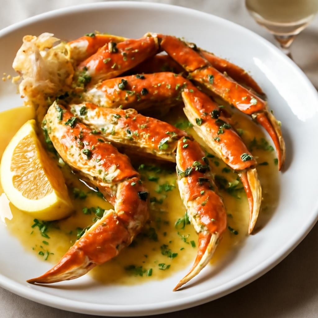 Crab Legs with Garlic Butter Sauce