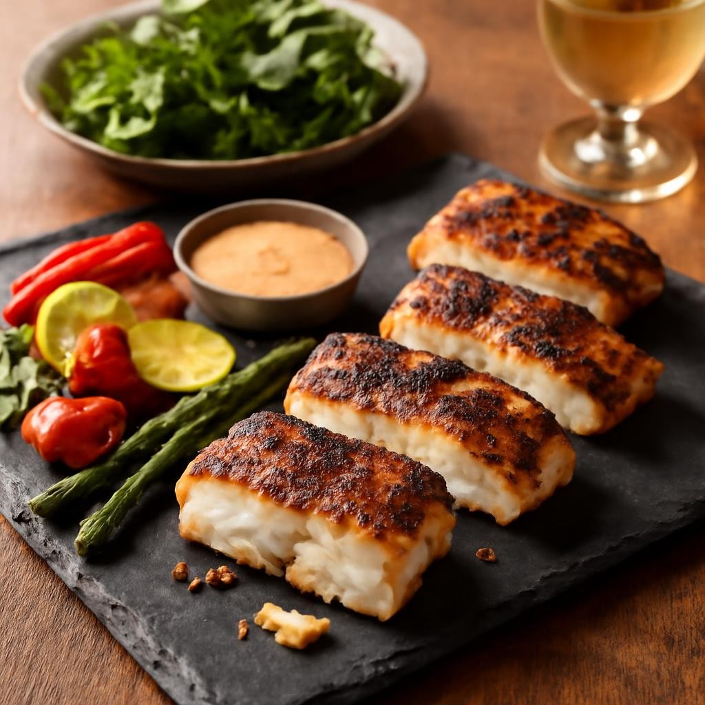 Grilled Cod with Blackened Seasoning