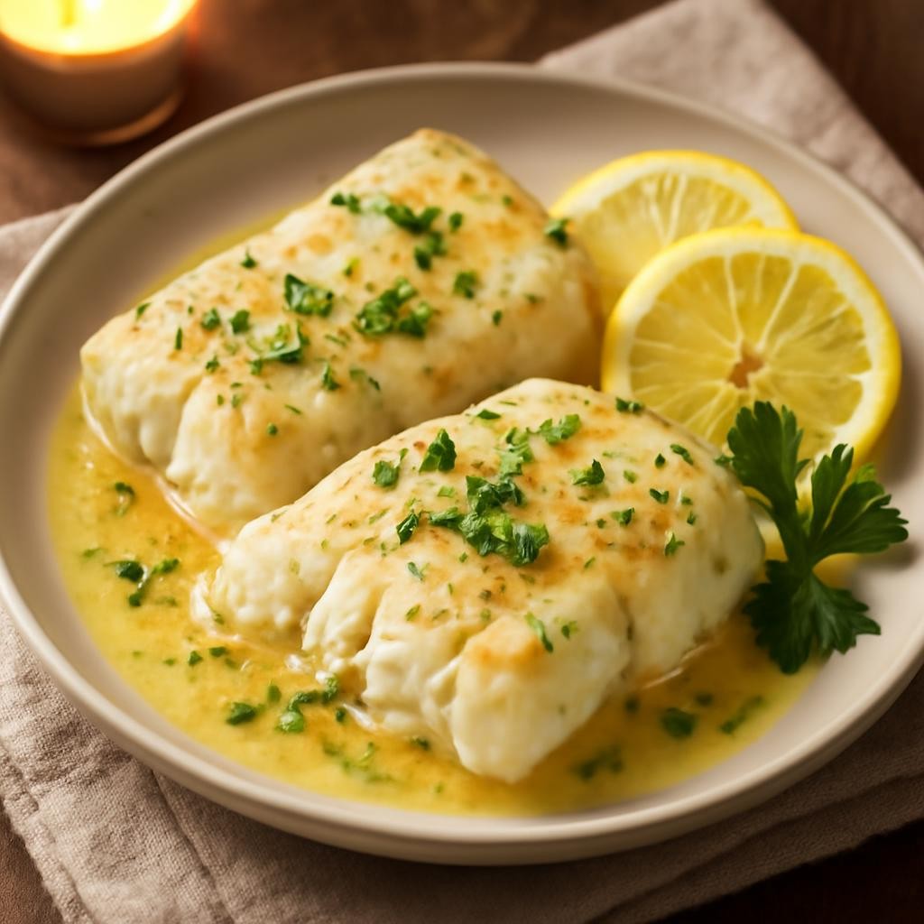 Lemon Butter Baked Cod