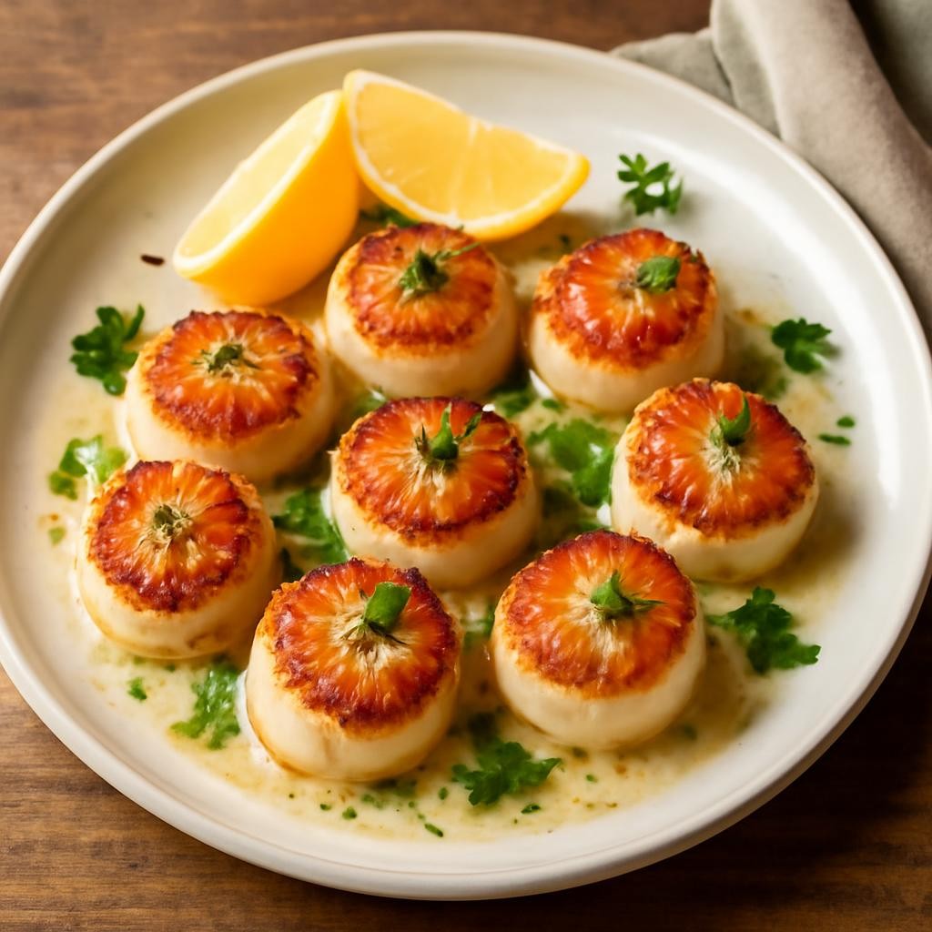 Seared Scallops with Garlic Butter