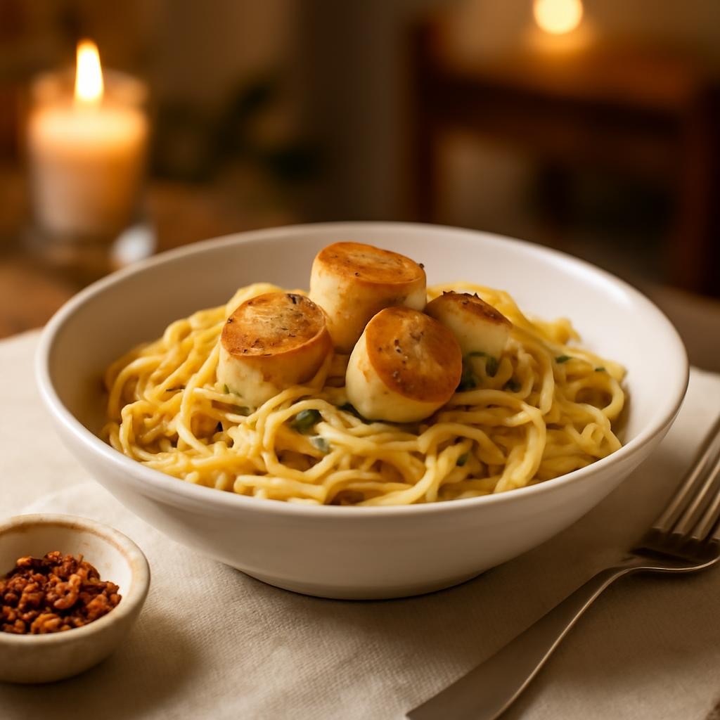 scallops and linguine recipe