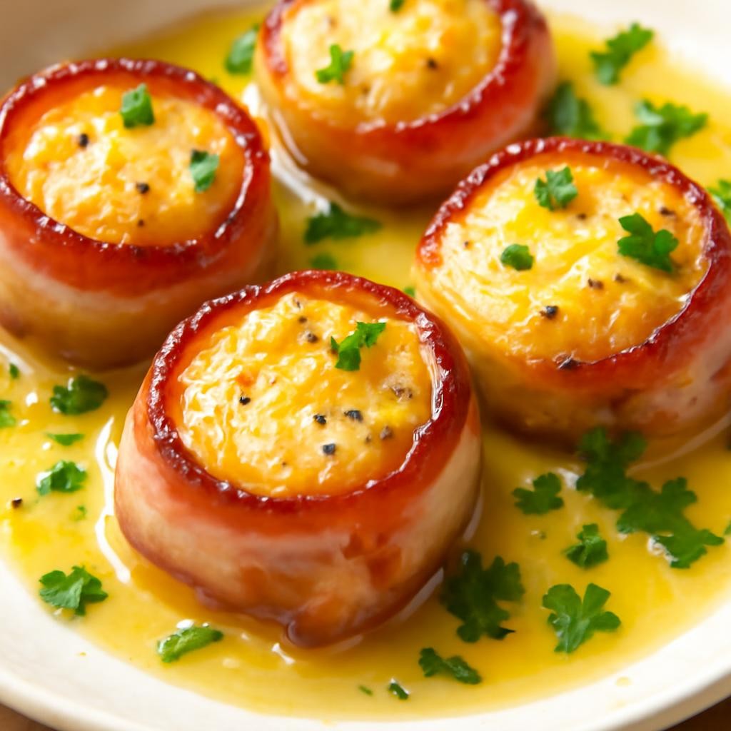 Bacon Scallops with Lemon Butter Sauce
