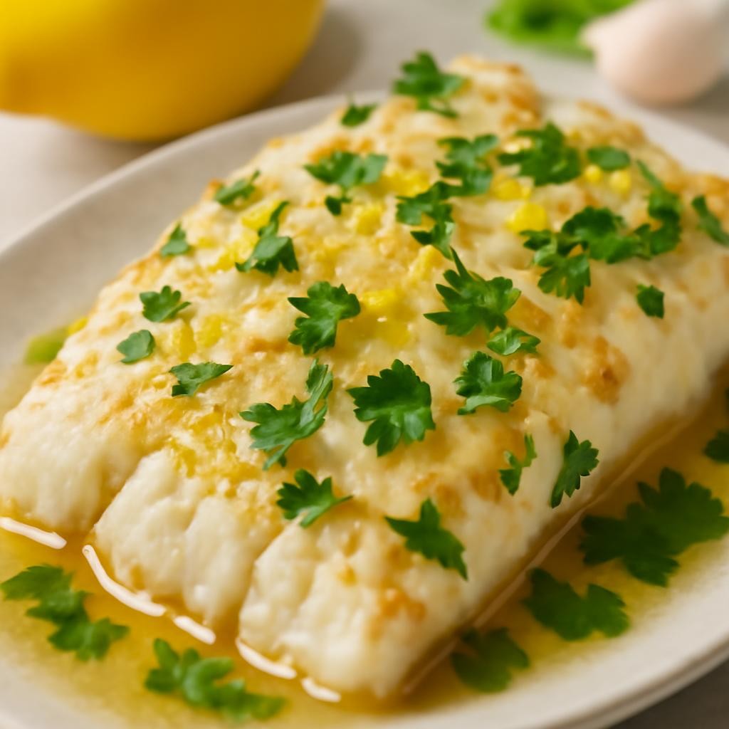 Baked Grouper with Garlic Lemon Butter