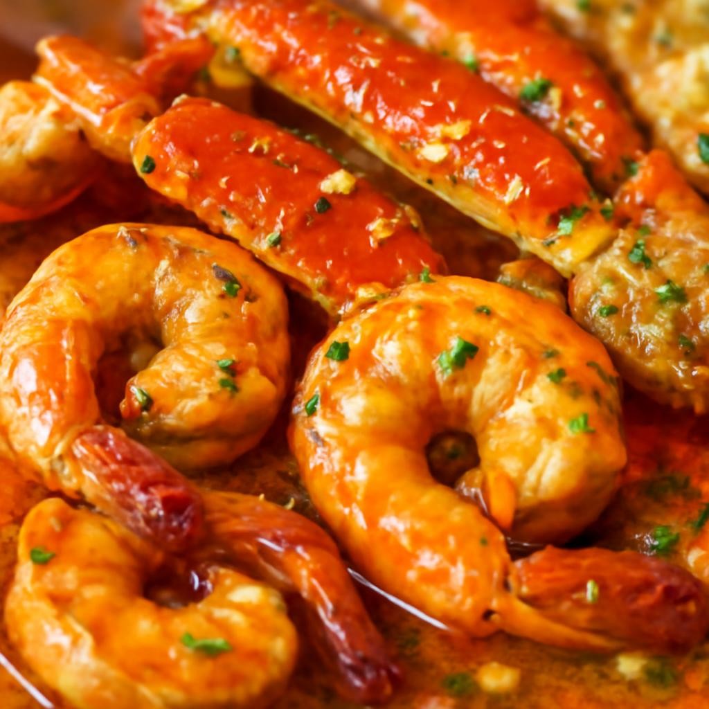 Cajun Seafood Boil with Garlic Butter Sauce