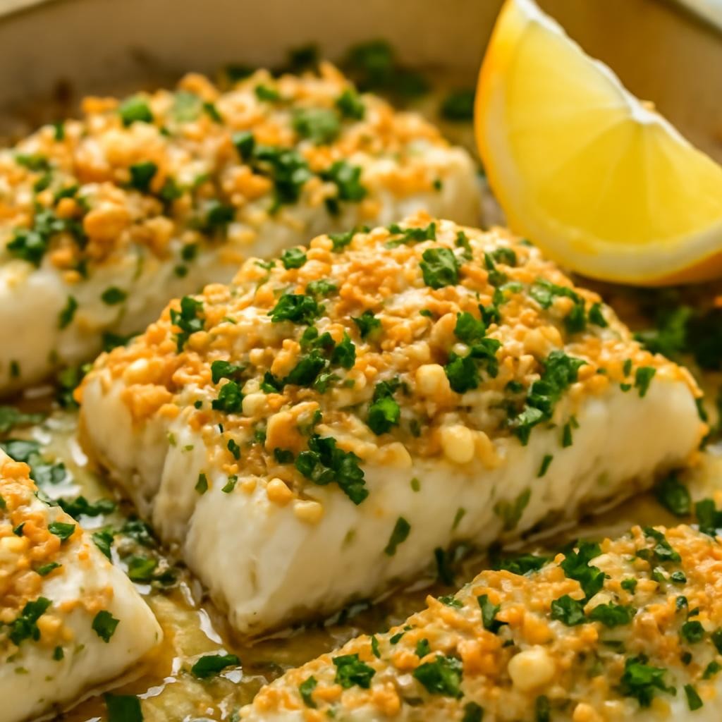 Garlic Herb Baked Cod