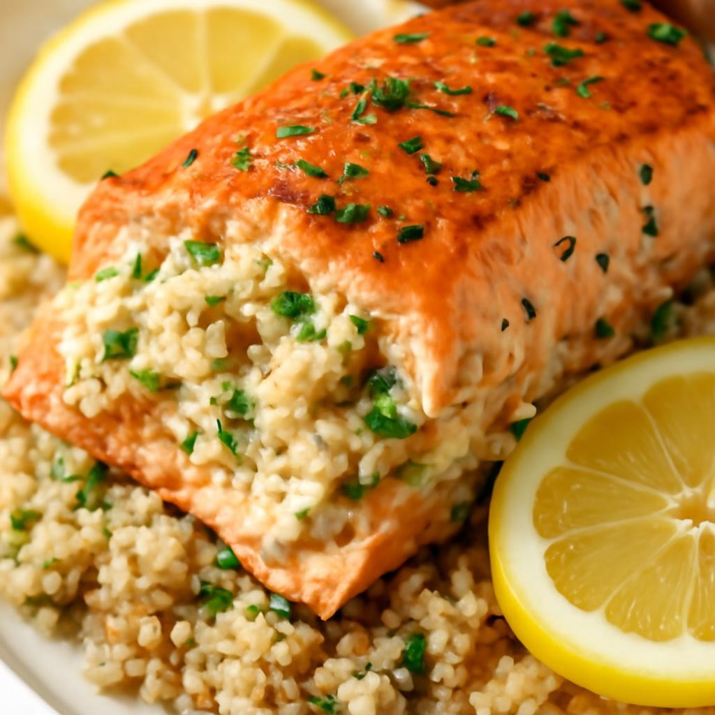 stuffed salmon recipe