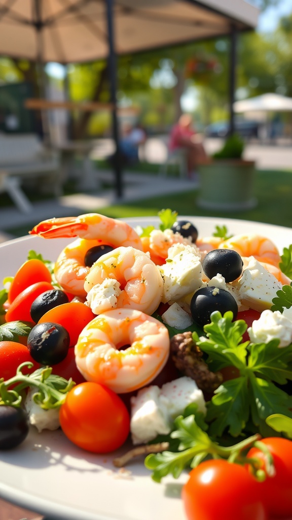 Mediterranean Shrimp Salad with Feta