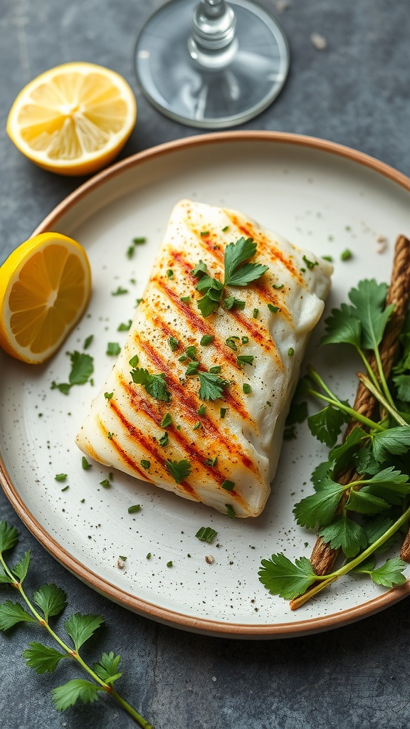Baked cod with lime and cilantro