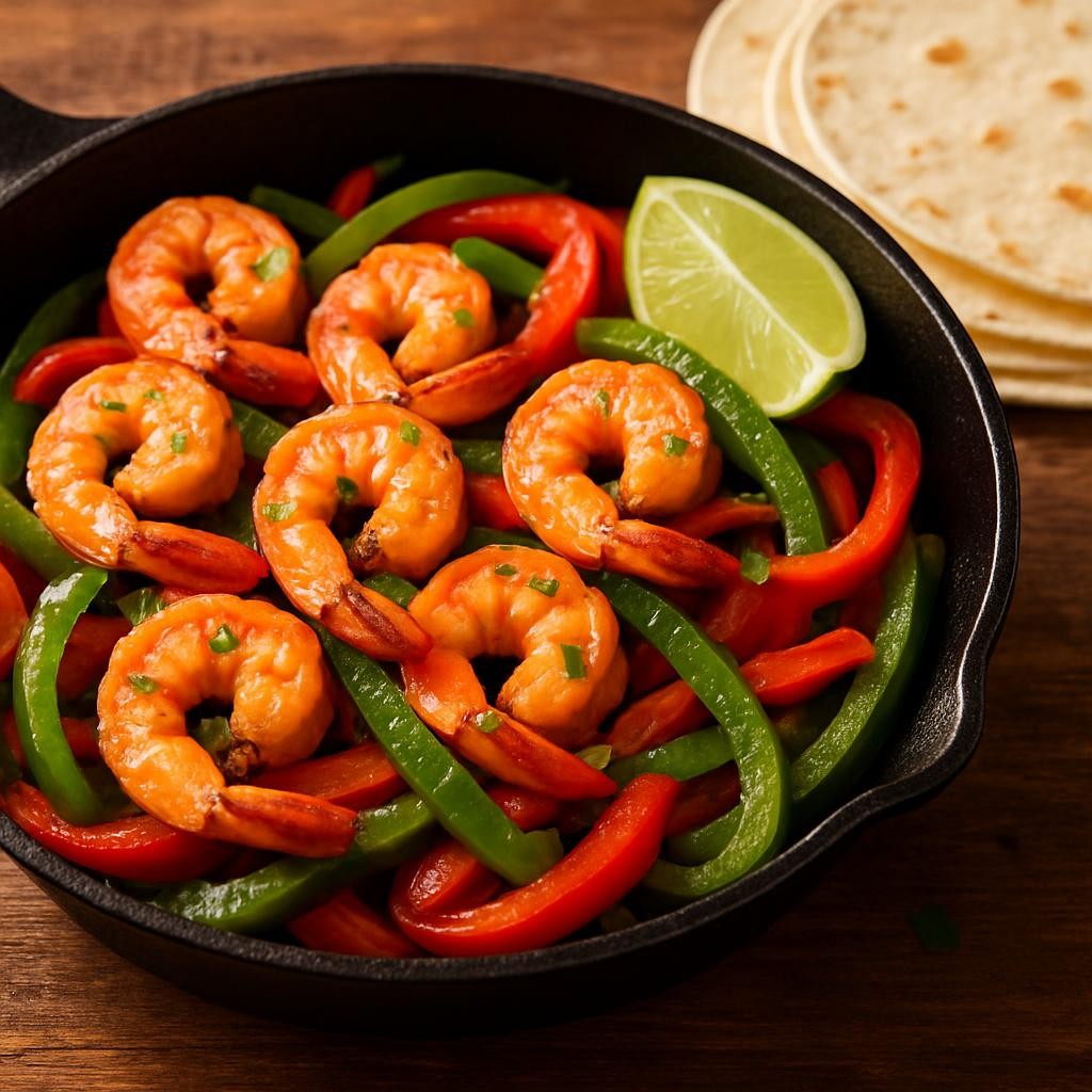 Skillet-Shrimp-Fajitas