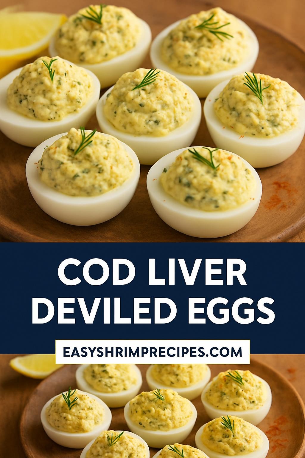 Cod Liver Deviled Eggs