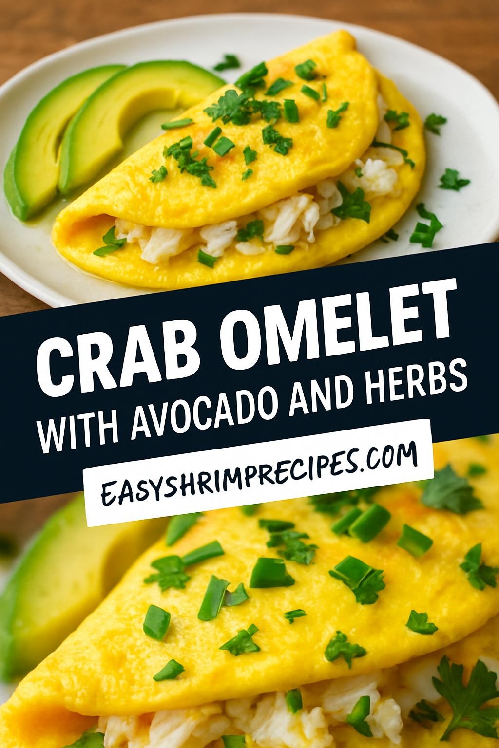 Crab Omelet with Avocado and Herbs