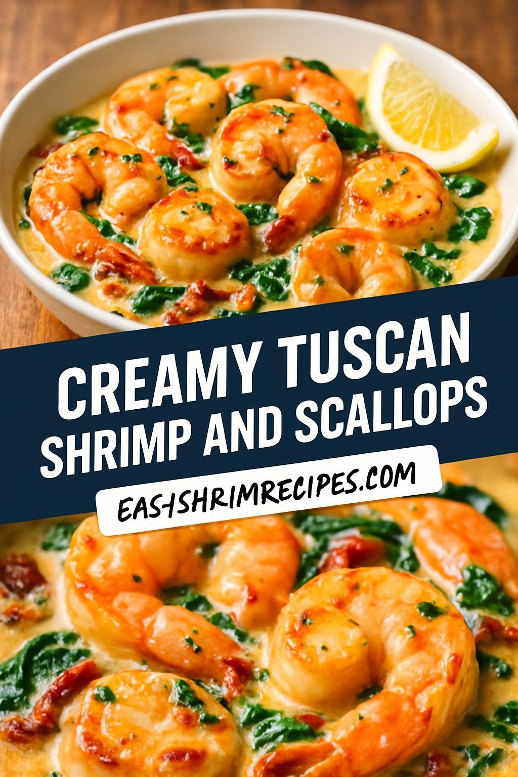 Creamy Tuscan Shrimp and Scallops