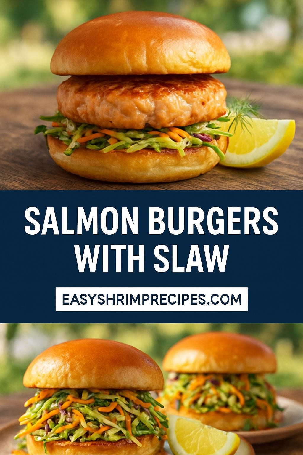 Salmon Burgers with Slaw