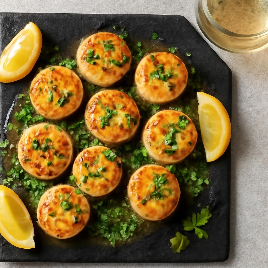 Buttery Garlic Seared Scallops