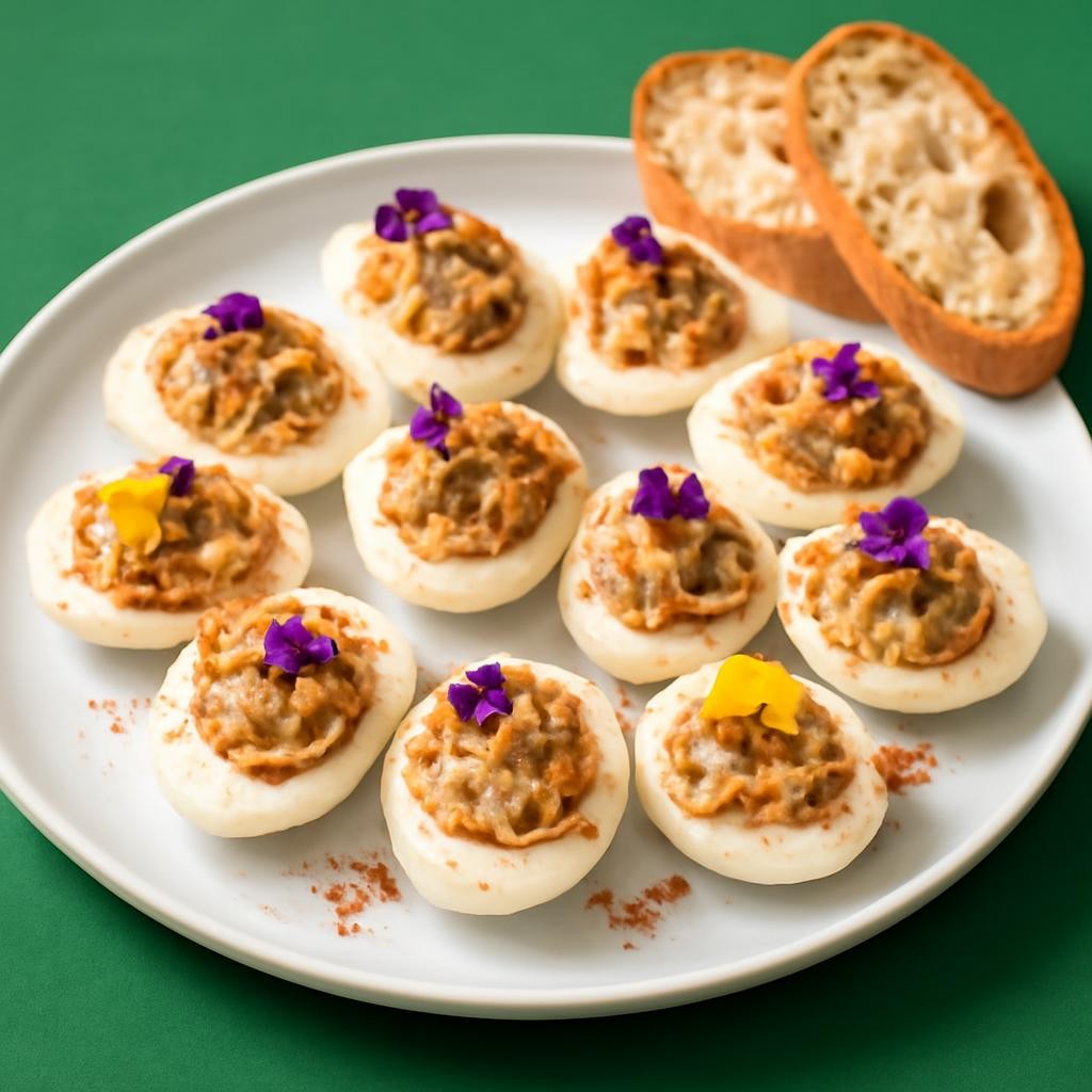 Cod Liver Deviled Eggs