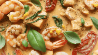 easy Creamy Shrimp and Scallops